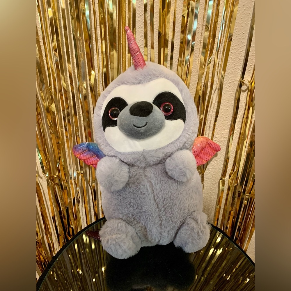Kellytoy Raccoon Unicorn with Wings plush toy stuffed animal